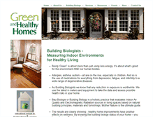 Tablet Screenshot of greenandhealthyhomes.net